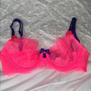 NWT Pink and Violet Lace Bralette